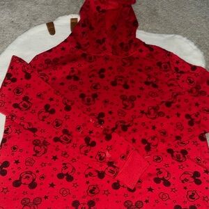 Cropped Red Mickey Mouse Hoodie